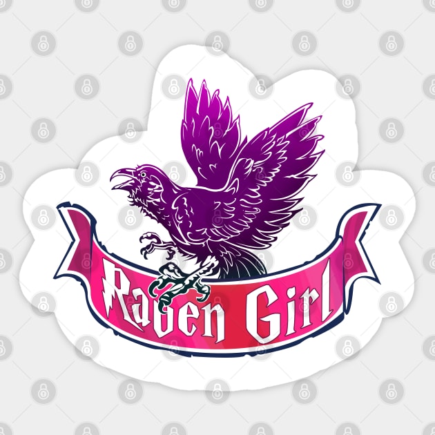 Raven Girl Sticker by Brash Ideas